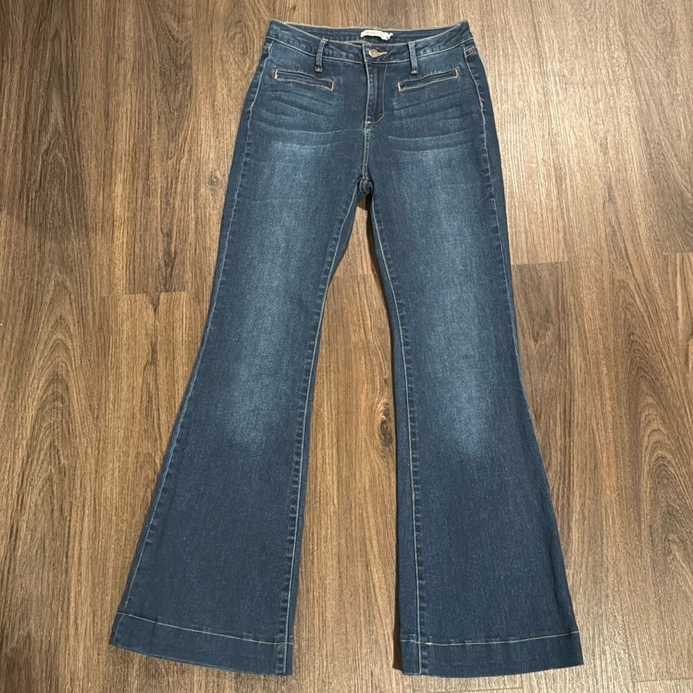 JustFab Jeans Size 26 Dark Wash Flare Bootcut 2 4
